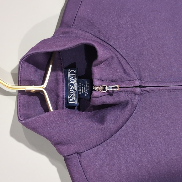 Lands' End Purple Full Zip Athletic Jacket - Picture 3 of 9